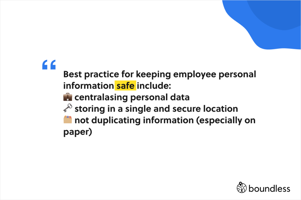 best practice for keeping international payroll employee information