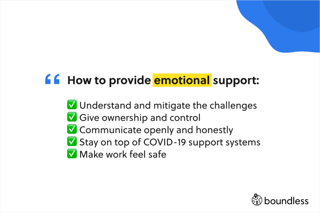 the key to providing emotional support to employees