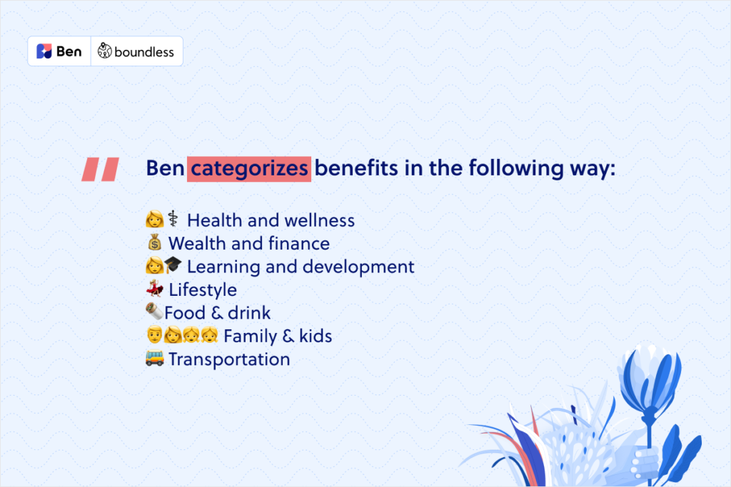 hw to categorise benefits