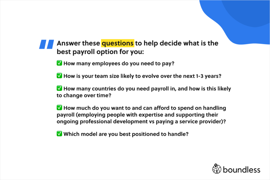 how t decide what is the best payroll option