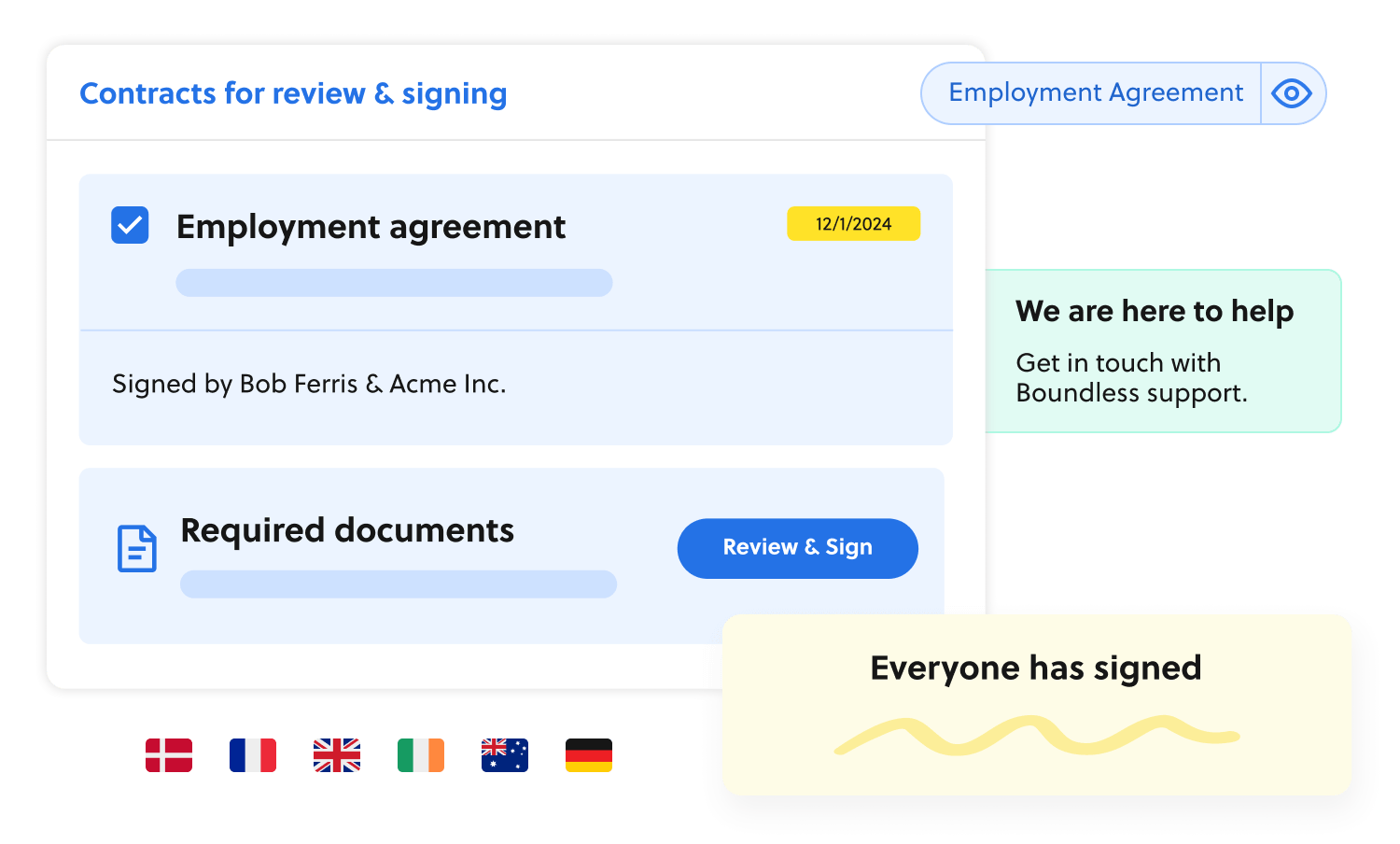 Comprehensive employment contract management