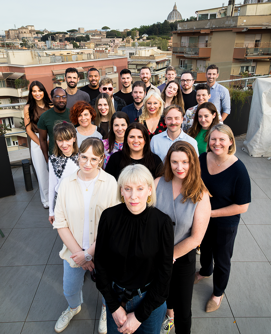 Boundless team posing for a picture in Rome